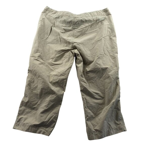 Columbia Womens Capri Pants Medium Outdoors Straight Leg Casual Cropped Tan - Picture 2 of 14